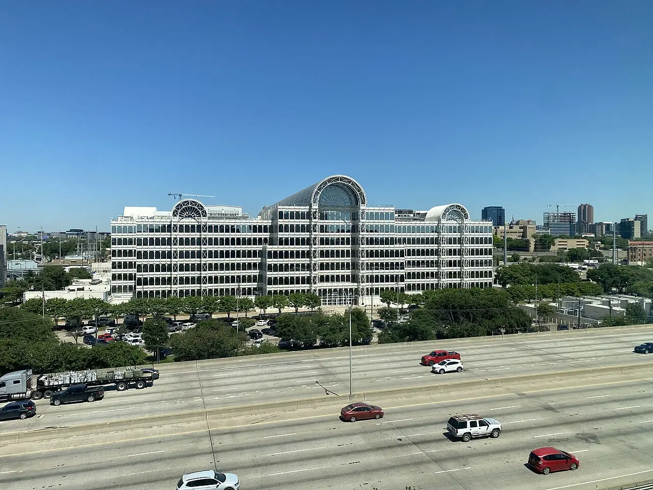 The exterior of the Infomart building in Dallas