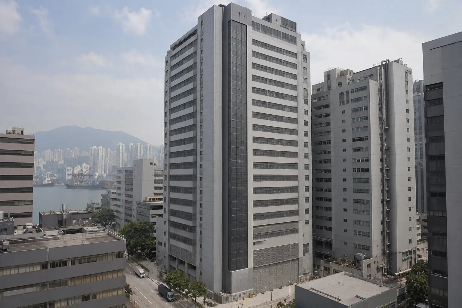 Architectural illustration of a data centre in Hong Kong
