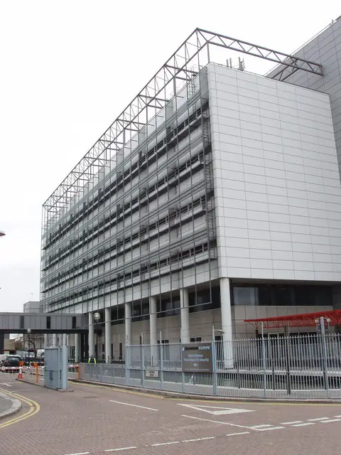 A Telehouse data centre building on Coriander Avenue, London Docklands