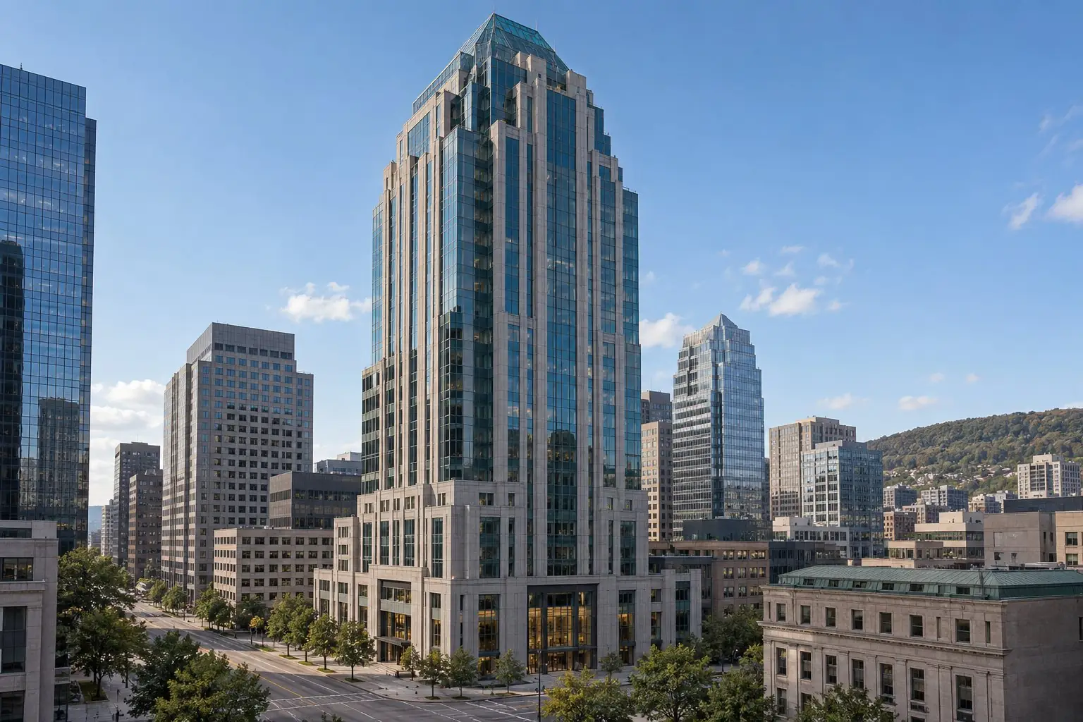 Architectural illustration of a data centre in Montreal
