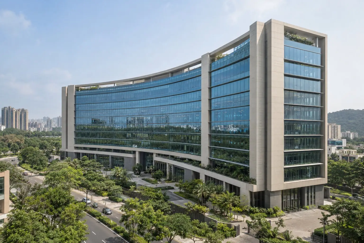 Architectural illustration of a data centre in Mumbai