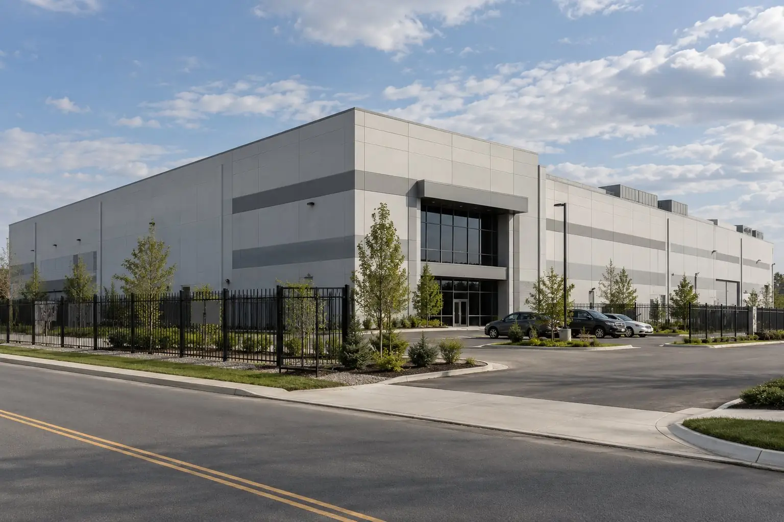 Architectural illustration of a data centre in New Jersey