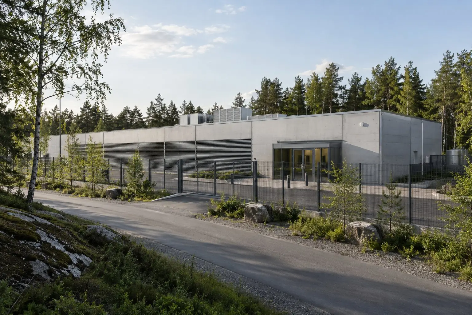 Architectural illustration of a data centre in Stockholm