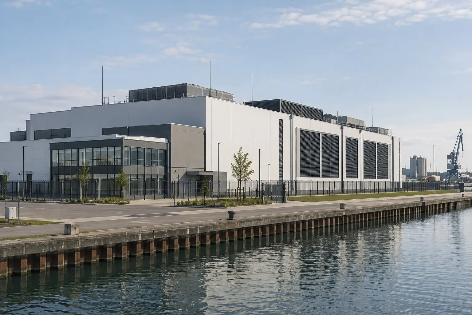Architectural illustration of a data centre in Strasbourg