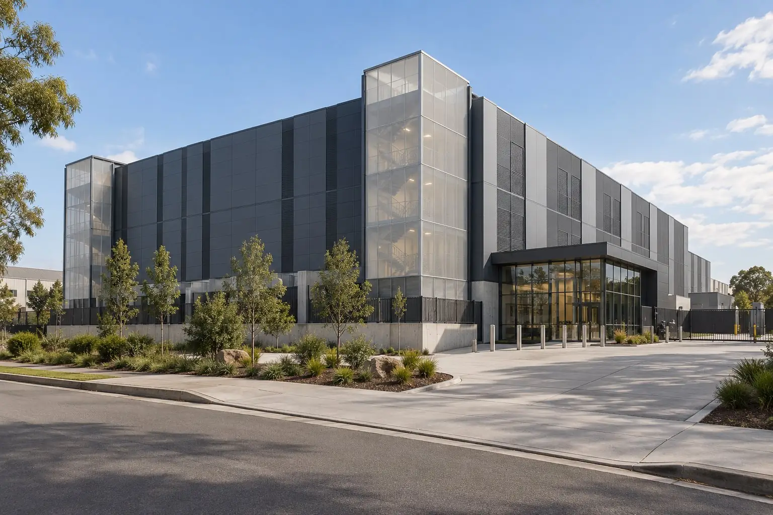 Architectural illustration of a data centre in Sydney