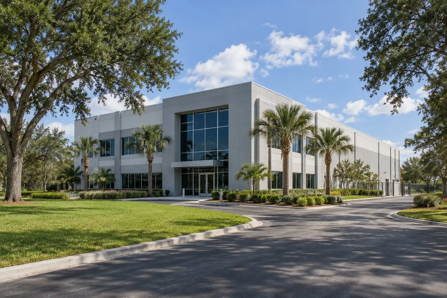 Architectural illustration of a data centre in Tampa
