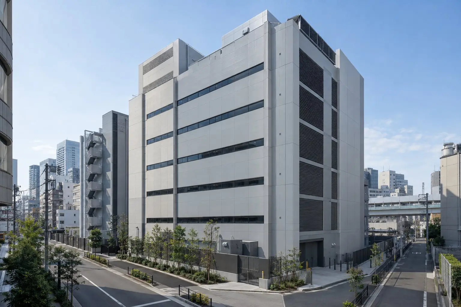Architectural illustration of a data centre in Tokyo